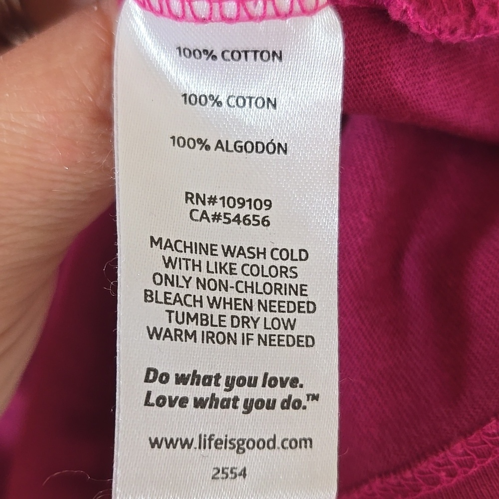 Life Is Good | Maroon Long Sleeve Winter Tee Size Large - Picture 8 of 8